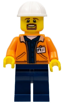 Preowned LEGO® Minifigure – Town cty0875 Miner Equipment Operator w/Beard
