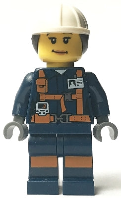 Preowned LEGO® Minifigure – Town cty0885 Miner Female Explosives Engineer w/Dual Sided Head