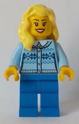 Preowned LEGO® Minifigure – Town cty0892 Fair Isle Sweater Bright Light Yellow Female Hair