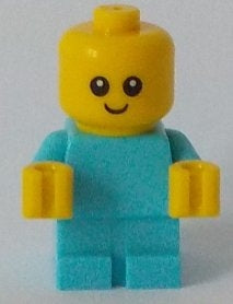 Preowned LEGO® Minifigure – Town cty0894 Baby Medium Azure Body w/Yellow Hands