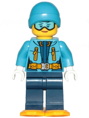 Preowned LEGO® Minifigure – Town cty0906 Arctic Explorer Female Dark Blue Legs Dark Azure B