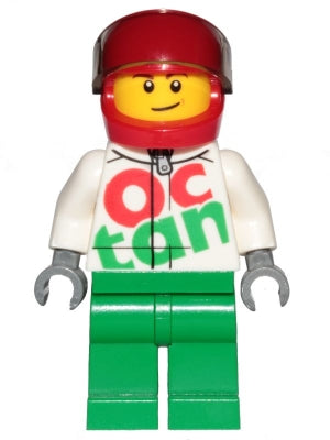 Preowned LEGO® Minifigure – Town cty0922 Race Car Driver White Octan Racing Suit w/Silver Z