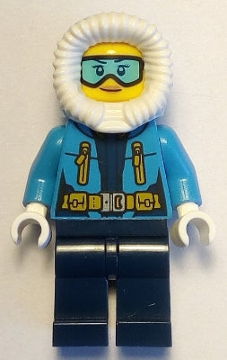Preowned LEGO® Minifigure – Town cty0926 Arctic Explorer Female Fur-Lined Hood Light Blue S