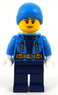 Preowned LEGO® Minifigure – Town cty0931 Arctic Explorer Female Dark Blue Legs Dark Azure B