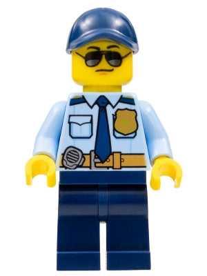 Preowned LEGO® Minifigure – Town cty0981 Police City Officer Shirt w/Dark Blue Tie and Gold