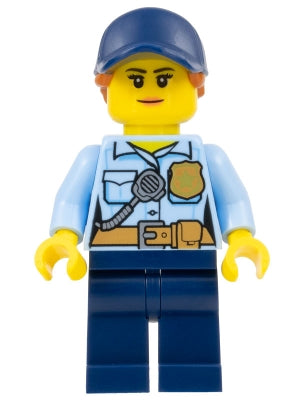 Preowned LEGO® Minifigure – Town cty0992 Police City Officer Female Bright Light Blue Shirt