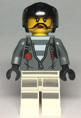 Preowned LEGO® Minifigure – Town cty0994 Sky Police Jail Prisoner Jacket over Prison Stripe