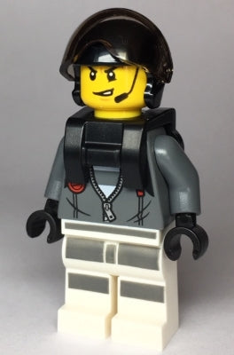 Preowned LEGO® Minifigure – Town cty0999 Sky Police Jail Prisoner Jacket over Prison Stripe