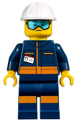 Preowned LEGO® Minifigure – Town cty1010 Ground Crew Technician Male Jumpsuit and Construct