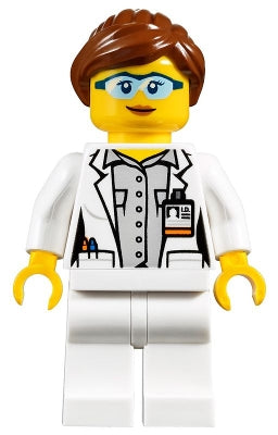Preowned LEGO® Minifigure – Town cty1011 Scientist Female Blue Goggles and White Legs