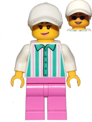 Preowned LEGO® Minifigure – Town cty1026 Ice Cream Vendor Female White Shirt w/Dark Turquoi