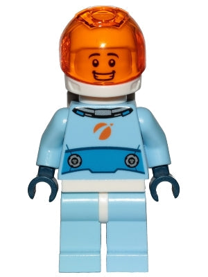 Preowned LEGO® Minifigure – Town cty1028 Astronaut Male Bright Light Blue Spacesuit w/Blue