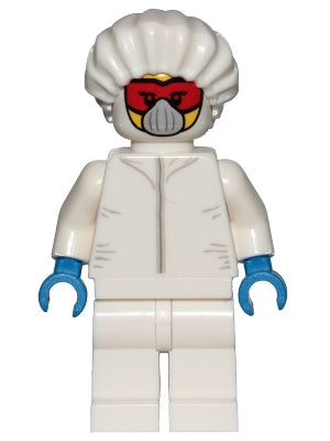 Preowned LEGO® Minifigure – Town cty1029 Drone Engineer White Safety Jumpsuit Red Goggles a