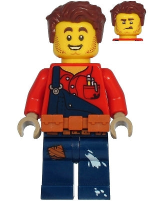 Preowned LEGO® Minifigure – Town cty1074 Harl Hubbs Utility Belt