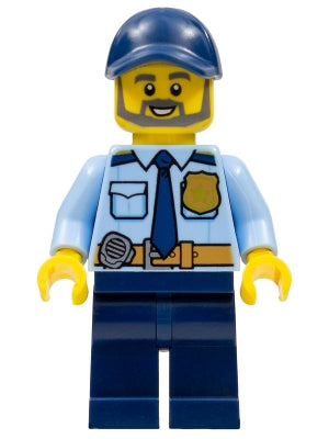 Preowned LEGO® Minifigure – Town cty1120 Police City Officer Shirt w/Dark Blue Tie and Gold