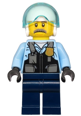Preowned LEGO® Minifigure – Town cty1131 Police Pilot Sam Grizzled