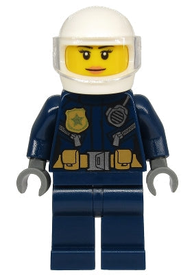 Preowned LEGO® Minifigure – Town cty1134 Police City Motorcyclist Female Leather Jacket w/G