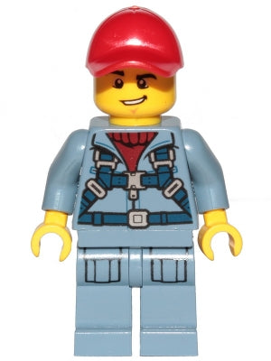 Preowned LEGO® Minifigure – Town cty1163 Ocean Mini-Submarine Pilot Male Harness Sand Blue