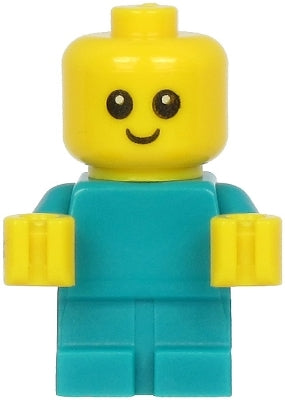 Preowned LEGO® Minifigure – Town cty1186 Baby Dark Turquoise Body w/Yellow Hands