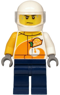Preowned LEGO® Minifigure – Town cty1198 Helicopter Pilot Jacket w/ViTA RUSH Logo Dark Blue