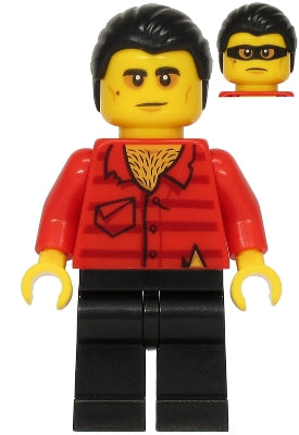 Preowned LEGO® Minifigure – Town cty1205 Police Crook Vito Red Shirt