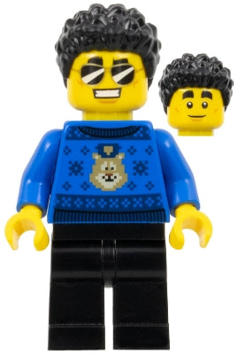Preowned LEGO® Minifigure – Town cty1207 Police Officer Duke DeTain Blue Sweater Black Legs
