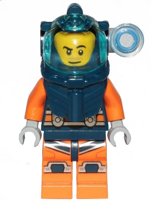 LEGO® Minifigure Town cty1224 Deep Sea Diver Male Dark Blue Helmet Side Lamp Stu