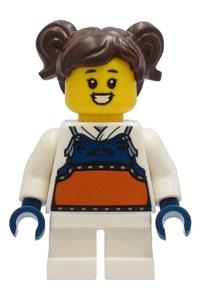 Preowned LEGO® Minifigure – Town cty1248 Madison (Maddy) White Robe w/Dark Blue and Dark Or