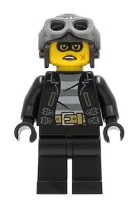 Preowned LEGO® Minifigure – Town cty1256 Police Clara the Criminal Pearl Dark Gray Aviator