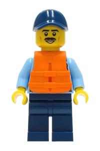Preowned LEGO® Minifigure – Town cty1279 Police City Officer Shirt w/Dark Blue Tie and Gold