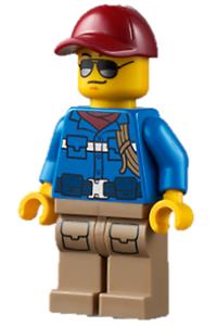 Preowned LEGO® Minifigure – Town cty1303 Wildlife Rescue Ranger Male Blue Shirt w/RESCUE Pa