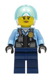 Preowned LEGO® Minifigure – Town cty1311 Police City Helicopter Pilot Female Safety Vest w/