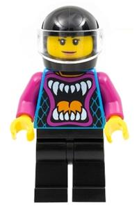 Preowned LEGO® Minifigure – Town cty1320 Ann McCloud Stuntz Driver Dark Azure Jacket w/Anim