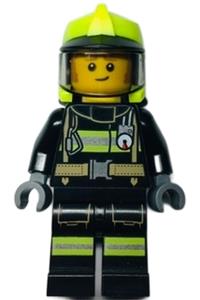 Preowned LEGO® Minifigure – Town cty1358 Fire Fireman Clemmons Reflective Stripes