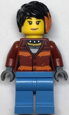 LEGO® Minifigure Town cty1379 Police Crook Female Daisy Kaboom Dark Red Torso w/