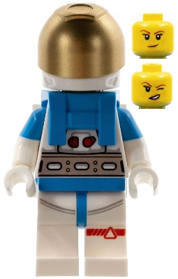 Preowned LEGO® Minifigure – Town cty1408 Lunar Research Astronaut Female White and Dark Azu