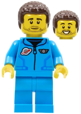 LEGO® Minifigure Town cty1412 Lunar Research Astronaut Male Dark Azure Jumpsuit