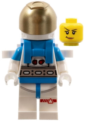 Preowned LEGO® Minifigure – Town cty1413 Lunar Research Astronaut Female White and Dark Azu