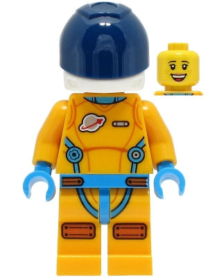 Preowned LEGO® Minifigure – Town cty1420 Lunar Space Station Astronaut Female Bright Light