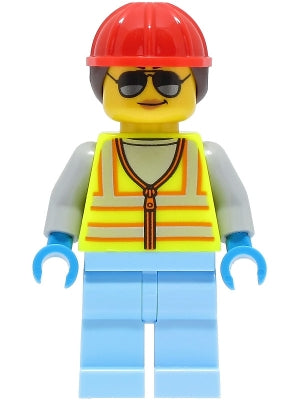 Preowned LEGO® Minifigure – Town cty1425 Space Engineer Female Neon Yellow Safety Vest Brig
