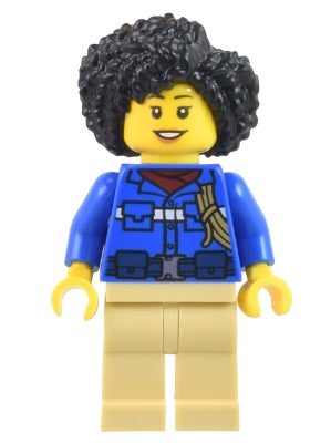 Preowned LEGO® Minifigure – Town cty1445 Wildlife Rescue Ranger Female Blue Shirt w/RESCUE