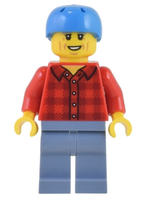 LEGO® Minifigure Town cty1451 Electric Scooter Rider Red Plaid Flannel Shirt San