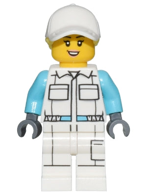 LEGO® Minifigure Town cty1452 Electric Scooter Attendant Female White Jumpsuit w