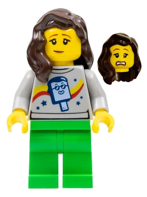 LEGO® Minifigure Town cty1454 Stuntz Spectator Female Popsicle Shirt Bright Gree