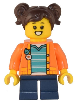 Preowned LEGO® Minifigure – Town cty1503 Madison (Maddy) Orange Jacket