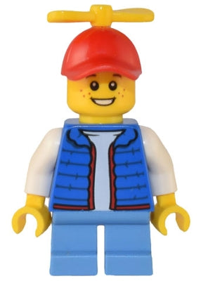 Preowned LEGO® Minifigure – Town cty1504 Billy Blue Vest Tiny Yellow Propeller