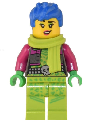 Preowned LEGO® Minifigure – Town cty1506 Raze Lime Scarf Blue Hair