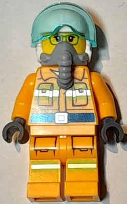 LEGO® Minifigure Town cty1513 Fire Reflective Stripes Bright Light Orange Suit W