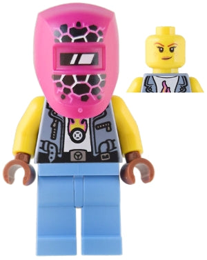 Preowned LEGO® Minifigure – Town cty1539 Mechanic Female Sand Blue Vest Medium Blue Legs Bl