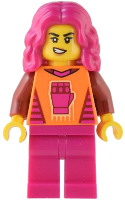 LEGO® Minifigure Town cty1540 Gaming Tournament Participant Female Orange T-Shir